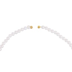 Κολιέ με Κ14 χρυσό μαγνητικό κούμπωμα και λευκά μαργαριτάρια - F126588